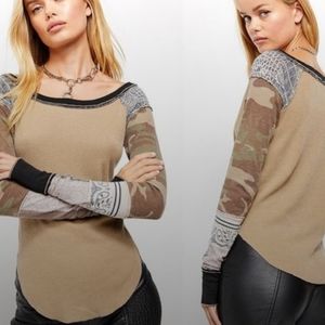 Free People Willow Combo Long Sleeve S NWT